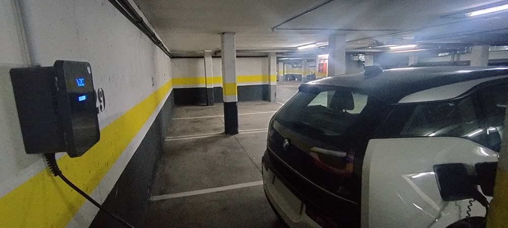 Punto de carga para coche eléctrico